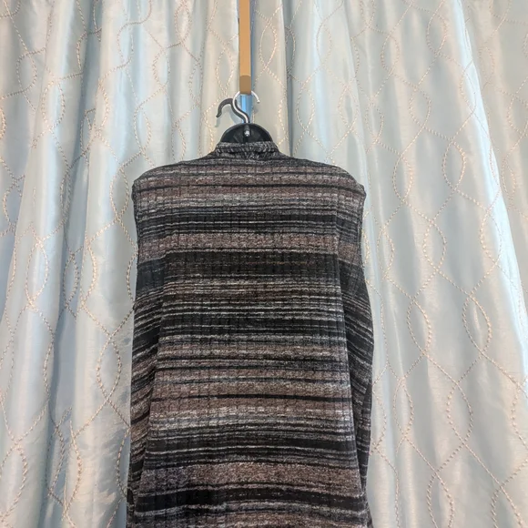 Apt 9 Striped Sleeveless Cardigan Vest - XL - Picture 3 of 4